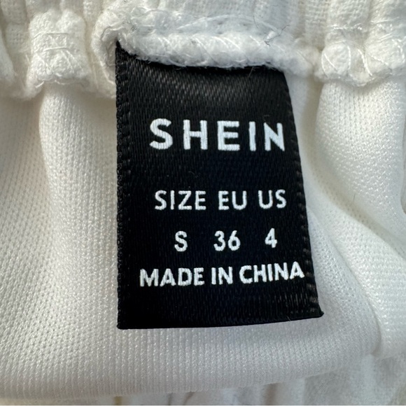 🔹5/$25🔹 SHEIN White Cotton Tie Waist Lined Shorts. High Rise. Size Small or 4 - Picture 4 of 13
